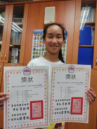 恭喜 102楊舒晴 、107何勻媗、504張甯妡  參加 台北市113年第四十二屆中正盃溜冰錦標賽 榮獲佳績圖片