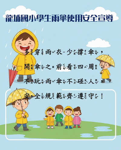 龍埔國小學生用傘需知圖片