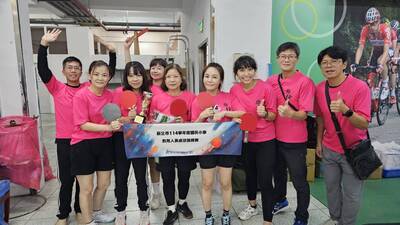 恭喜本校教師 參加新北市114學年度國民小學教育人員桌球錦標賽 獲得女教職員組 第五名圖片