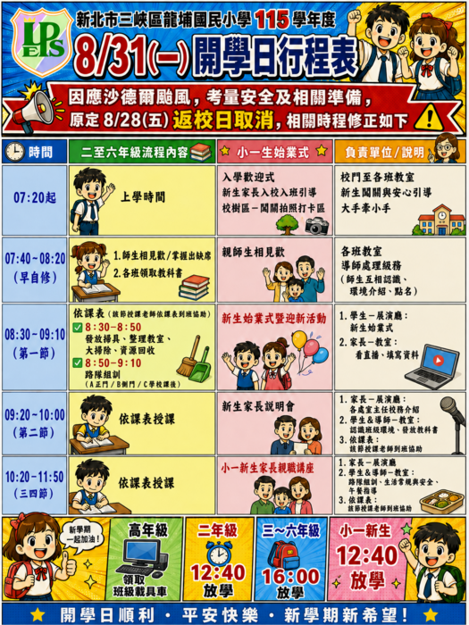 0831開學日流程
